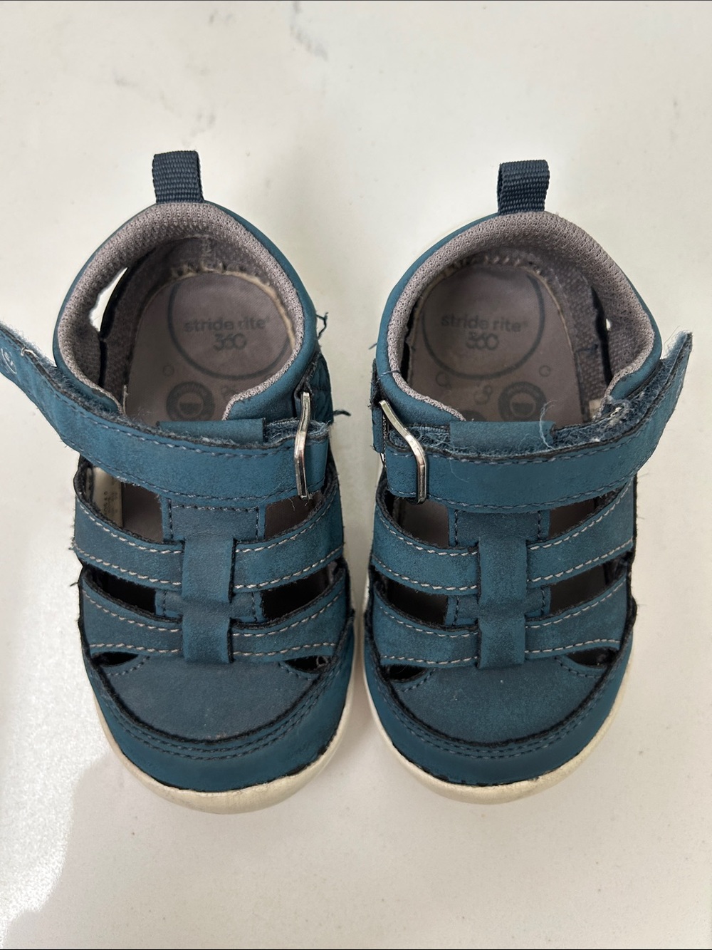Stride Rite Teal Blue Toddler Fisherman Sandals